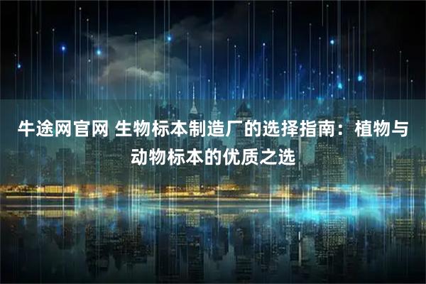 牛途网官网 生物标本制造厂的选择指南：植物与动物标本的优质之选
