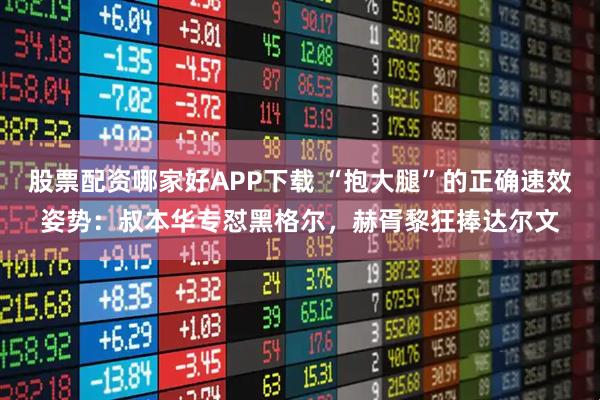 股票配资哪家好APP下载 “抱大腿”的正确速效姿势：叔本华专怼黑格尔，赫胥黎狂捧达尔文