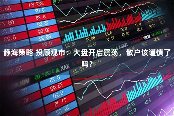静海策略 投顾观市：大盘开启震荡，散户该谨慎了吗？